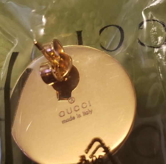 Authentic Large Gucci Resin Web Stud Earrings - Picture 9 of 10